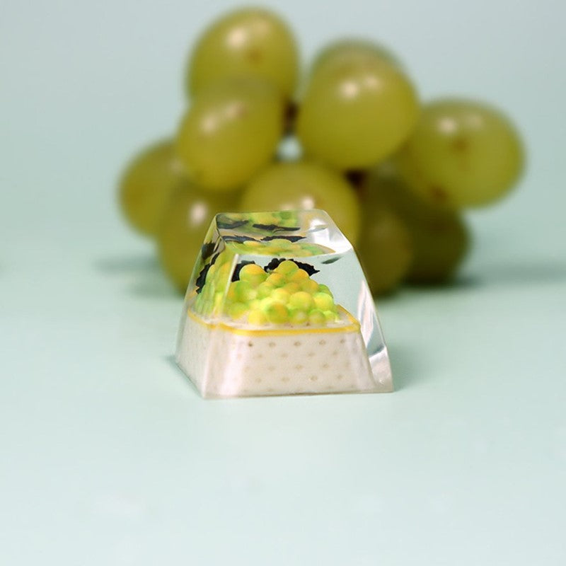 Vergo Customized SA R1 Profile Resin Raisins Keycap For Mechanical Keyboard - Yellow Vergo Customized SA R1 Profile Resin Raisins Keycap For Mechanical Keyboard - Yellow